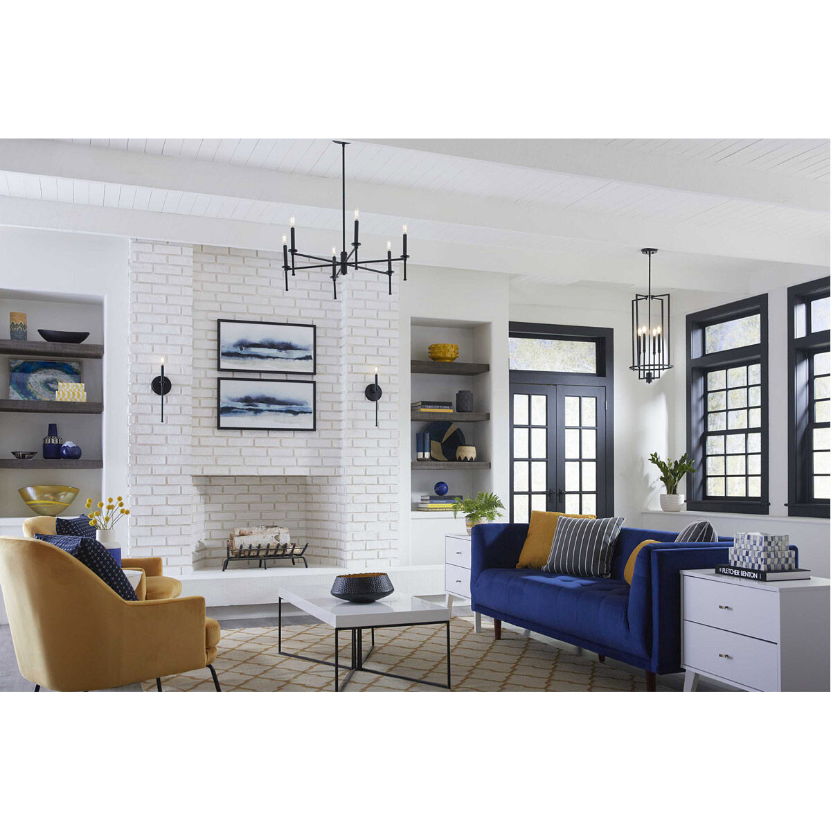 Progress P500363-31M Elara 4 Light 15 inch Matte Black Foyer